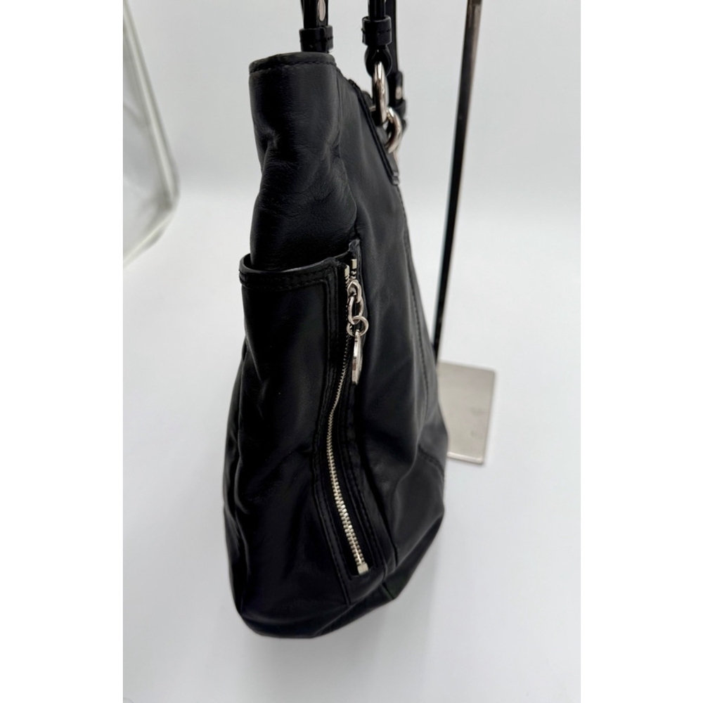 Coach Gallery North South Black Leather with Side Zippers F19456 - Picture 3 of 10